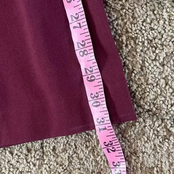 House of CB Rivi Wine Straight Leg Trousers Size L Holidays Date Night Career - Picture 9 of 12